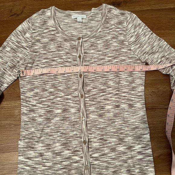 New York & Company Beige Marl Cardigan Size Small - Picture 3 of 6